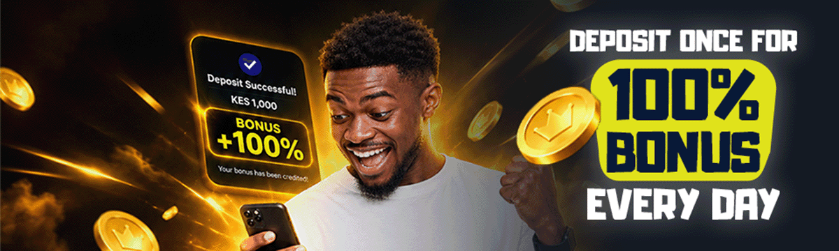 100% DAILY DEPOSIT BONUS